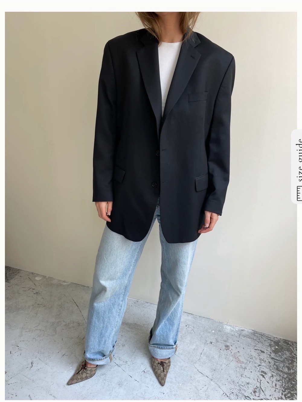 Havre Studio Oversized Blazer with Back Button Detail - Picture 12 of 13